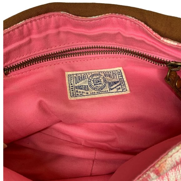 LUCKY BRAND HIPPIE BOHO CROSSBODY Pink and Brown - Picture 8 of 12